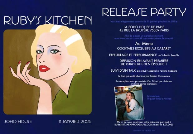 Ruby's Kitchen Release Party poster